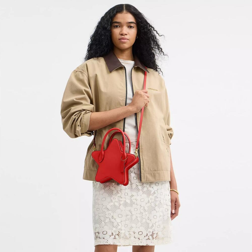 NWT ❤️ Coach Star Bag In Regenerative Leather - Picture 5 of 10